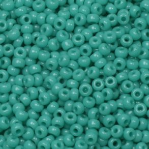 Miyuki seed beads, 11/0, 3 g, SB-412 Opaqoe turquoise green 