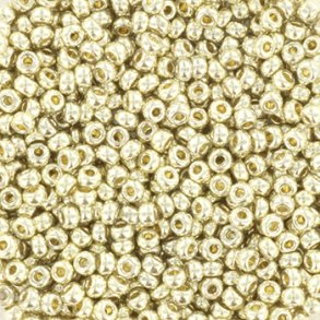 Miyuki seed beads, 11/0, 3 g, SB-4201 Duracoat galvanized silver 