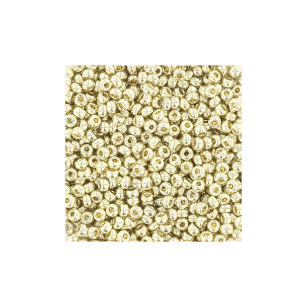 Miyuki seed beads, 11/0, 3 g, SB-4201 Duracoat galvanized silver 