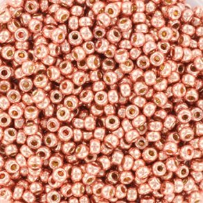 Miyuki seed beads, 11/0, 3 g, SB-5103 Duracoat galvanized rose gold