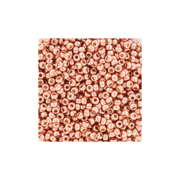 Miyuki seed beads, 11/0, 3 g, SB-5103 Duracoat galvanized rose gold
