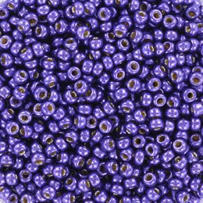 Miyuki seed beads, 11/0, 3 g, SB-5110 Duracoat galvanized lilac night