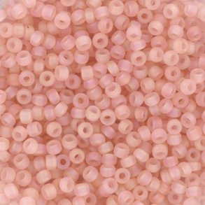 Miyuki seed beads, 11/0, 3 g, SB-155FR matte light tea rose